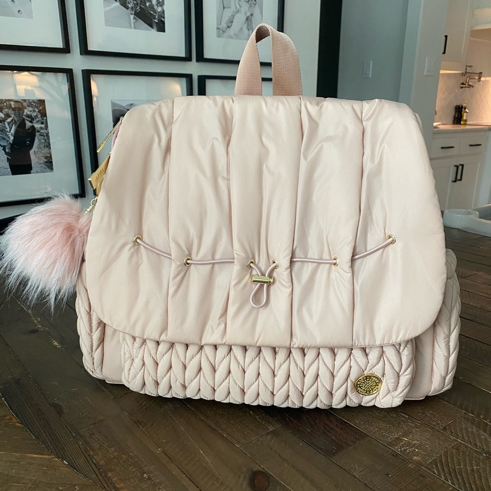 Happ Brand Levy diaper bag backpack in Dusty Rose